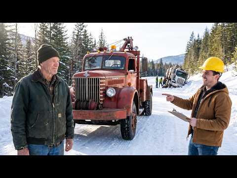Every Modern Wrecker Failed on That Slope — A 76-Year-Old Man With a 1947 Tank Truck Pulled It Free