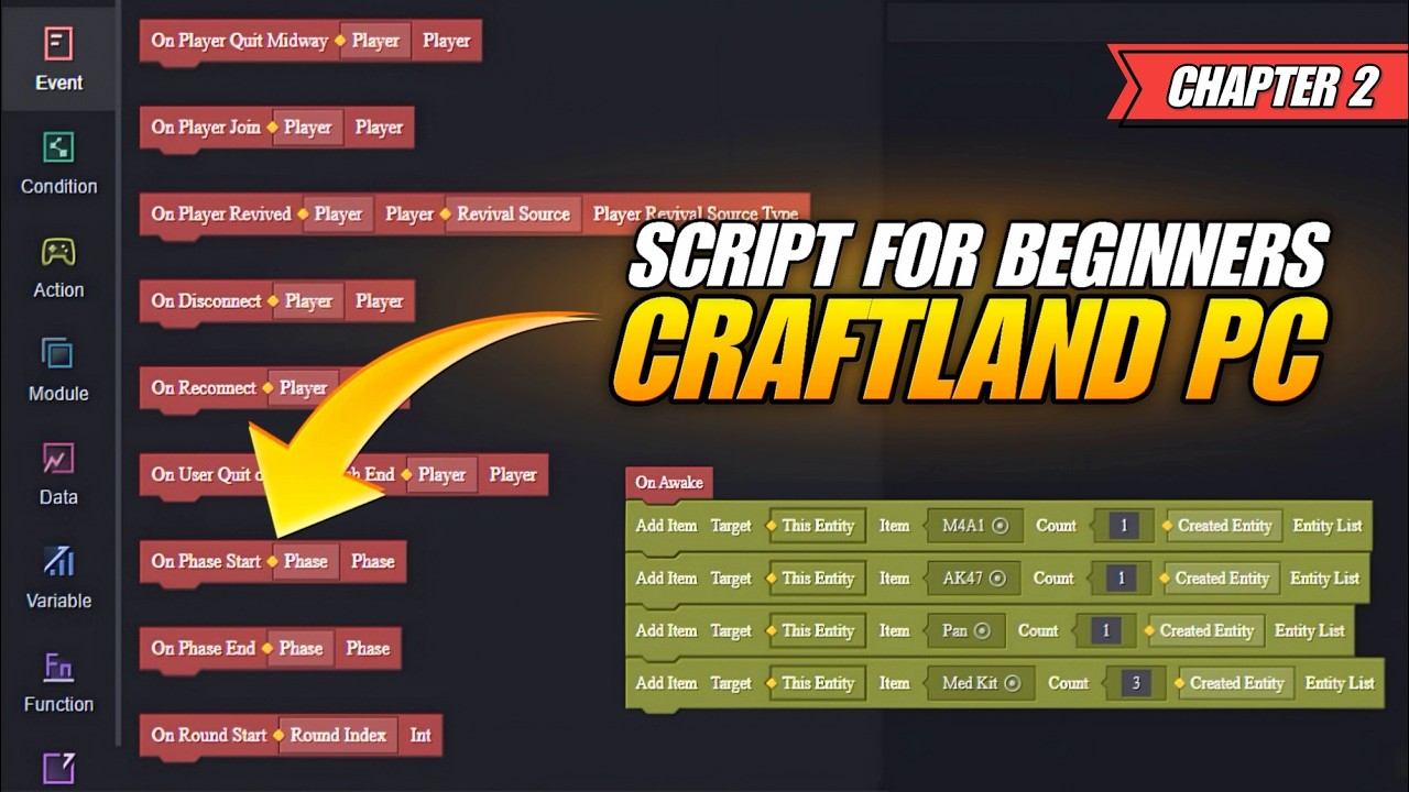 Block Script in Craftland PC Editor | Chapter 2 - YouTube