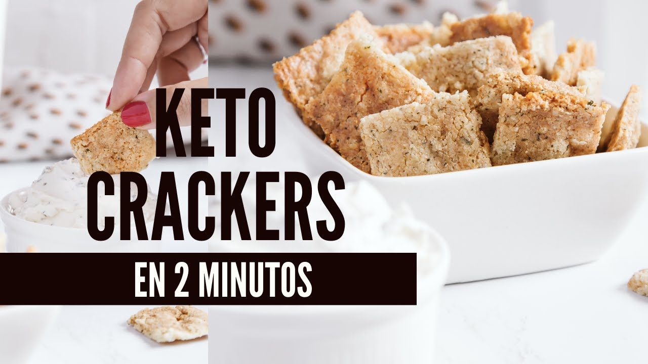 KETO CRACKERS (galletitas) EN 2 MINUTOS ⏰ SIN HORNO 🤯  Y EXTRA CRUJIENTES🎊