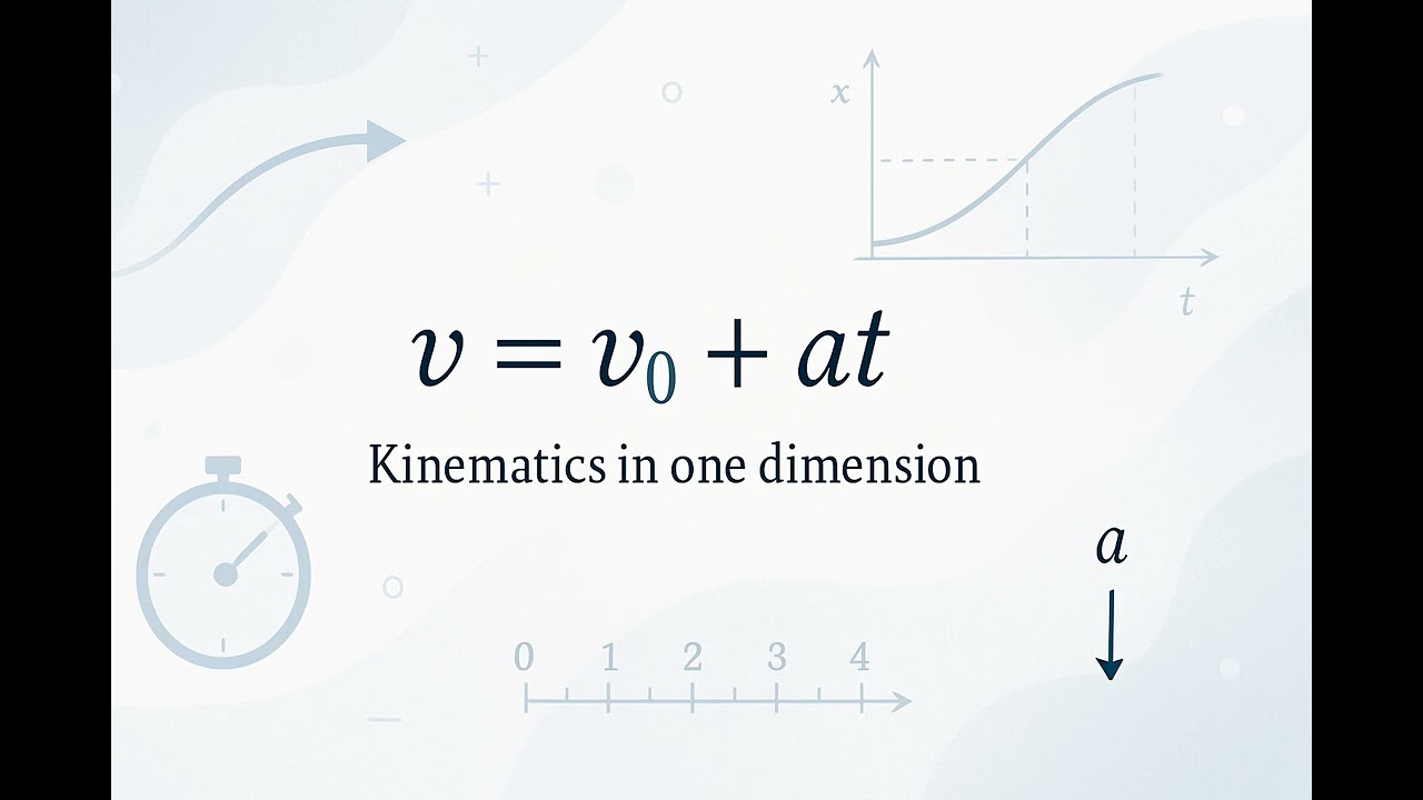 Kinematics In One Dimension - Scientific Definition
