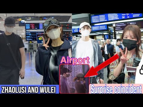 Zhao Lusi and Wu Leis Arrival at China Airport from Korea