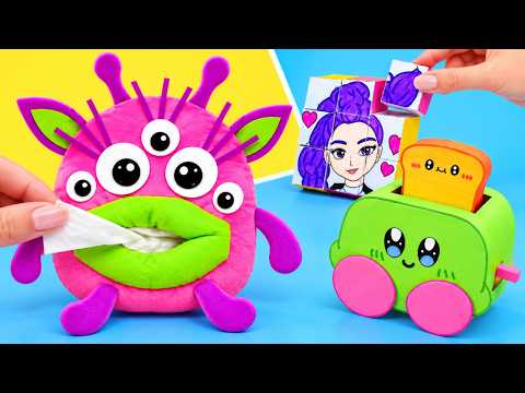 🤩 We Made SO MANY Cool DIY Crafts! ✂️ Paper, Squishies & More