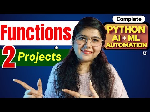 Functions in Python with AI Projects | Streamlit App + ATM System | AI ML Automation Course 🔥 | L13 thumbnail