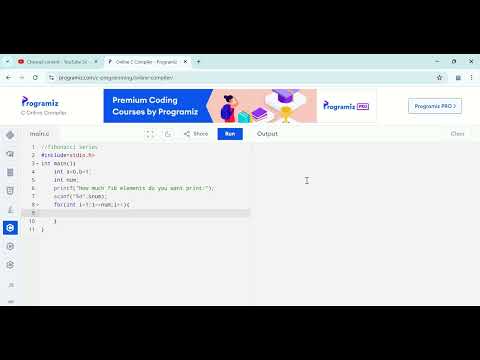 "Print Fibonacci Sequence (Up to N Terms) in C programming language"