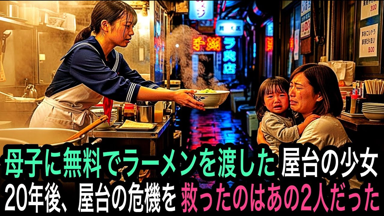 「お腹空いたの…」泣く母子に差し出した一杯のラーメンが、20年後まさかの奇跡を呼ぶ！