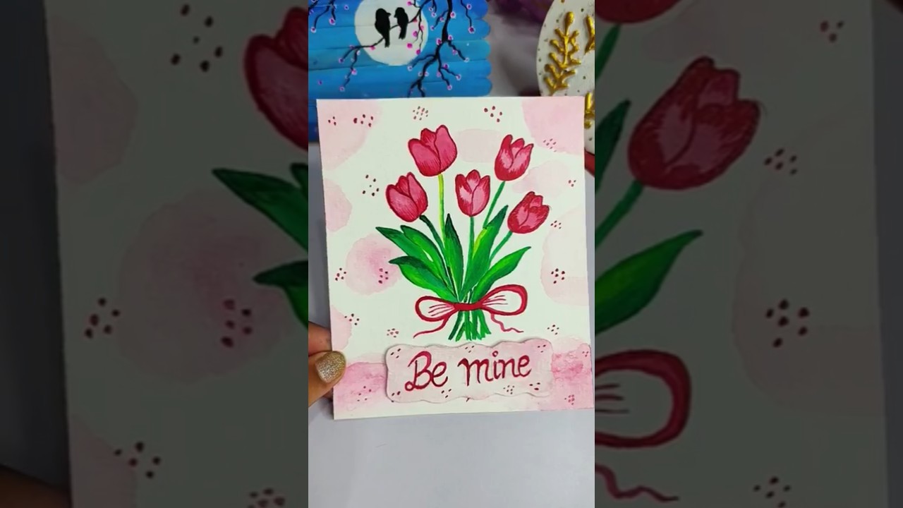 Asthetic Tulip flower painting 🌷🌷