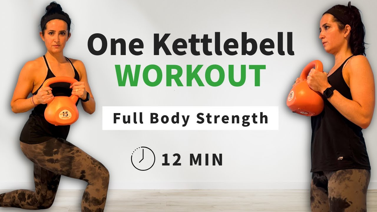 One Kettlebell Full Body Strength Workout, Total Body Strength, Build