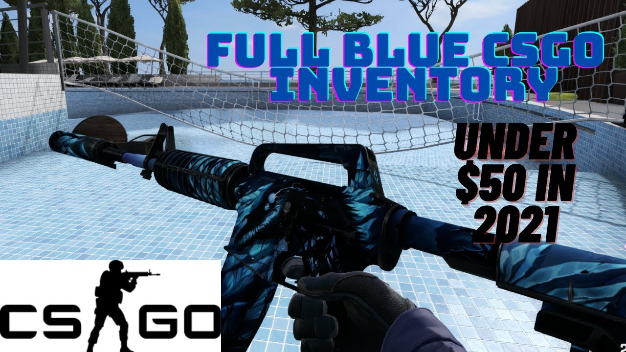 Full Blue CSGO Inventory Under $50 2021 - YouTube