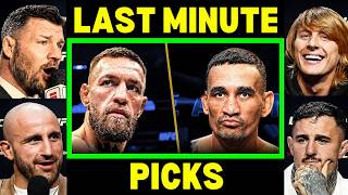 UFC Fighters 'Final Predictions' for Conor Mcgregor vs Max Holloway 2 | UFC 329