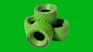 MBS All-Terrain Longboard Wheels - Green