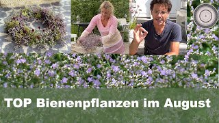 TOP Bienenpflanzen im August für heiße Standorte, wunderschöne Dekotipps, Natürlicher Türkranz