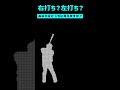 右打ち?左打ち?あなたはどちらに見えますか? #野球 #プロ野球 #Shorts