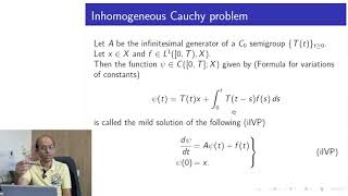 mod11lec57-Mild solution to inhomogeneous initial value problem