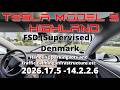 FSD (Supervised) Handling parking lots and traffic calming in Denmark - Tesla Model 3