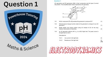 GRADE 12 | PHYSICS | ELECTRODYNAMICS | PAST EXAM QUESTION | QUESTION 1.