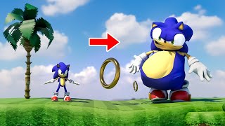 Sonic, but rings make Him FAT! NOT FOR KIDS! 🍔🍄