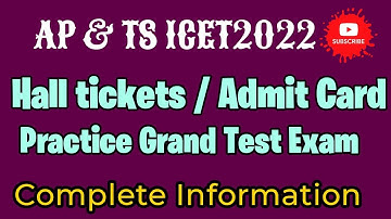 ap & ts icet halltickets 2022 | ts icet hall tickets download 2022 | icet analysis  #iqacademy