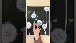 Pusteblumen mit ganz einfacher Technik selber malen | How to draw Dandelions | Mit Acrylfarben