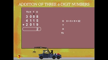 Addition of three 4 digit numbers U-2 class.3