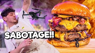 Chef Kush SABOTAGES Chef Slater’s BURGER! | Sub-10 Minute Burger Challenge Ep. 7 Chef Ben Slater