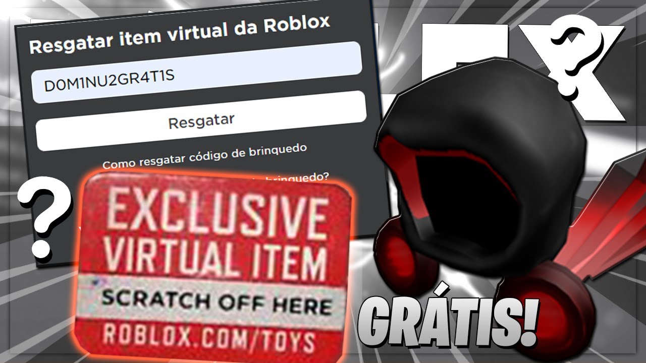 COMO GANHAR UM DOMINUS GRÁTIS POR TOY CODE no ROBLOX?! 😱😍 