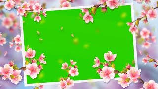 Slide floral green screen FREE   Slide flowers wedding moldura casamento