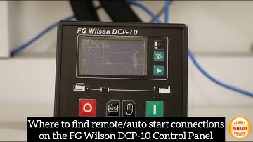 Where to find remote/auto start connections on the FG Wilson DCP-10 Control Panel