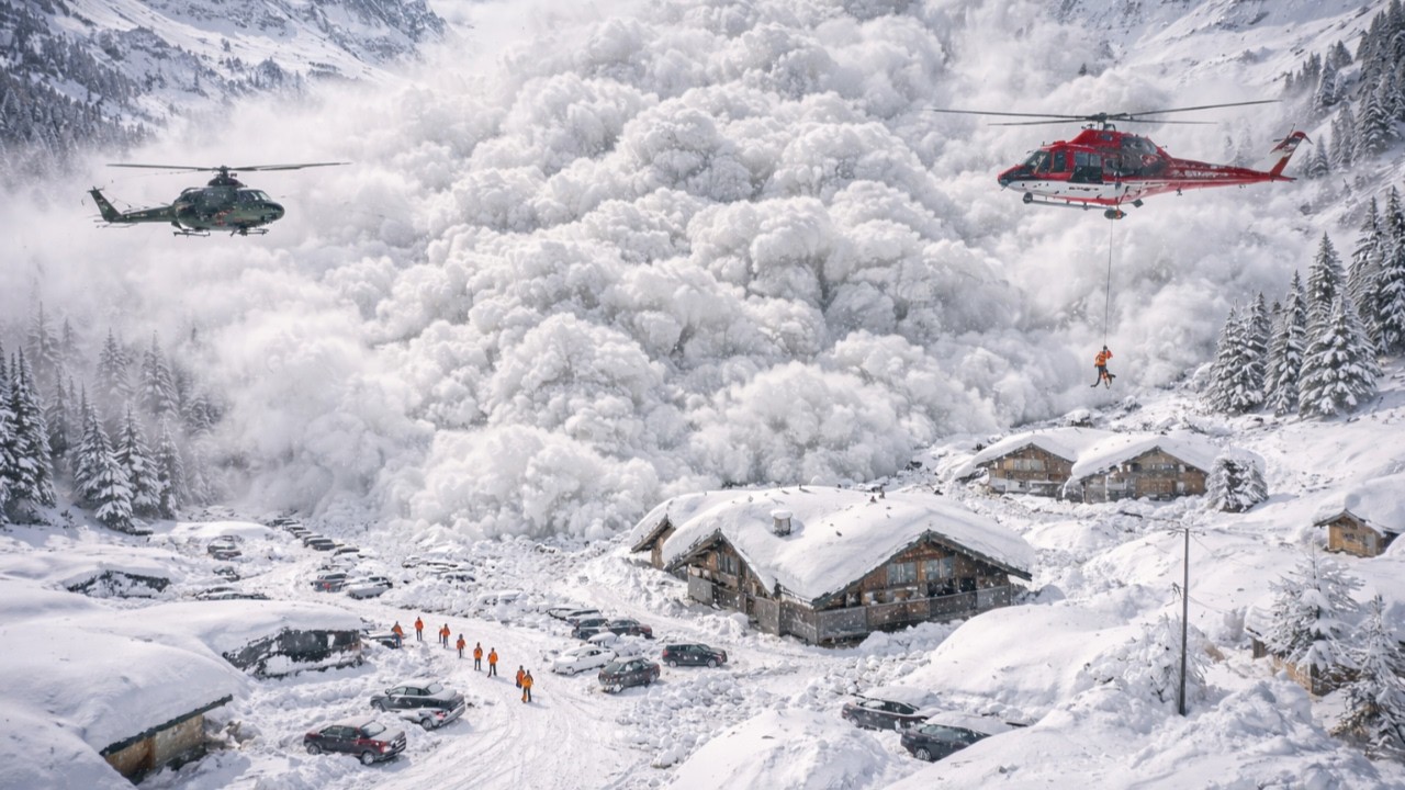 Масштабный лавинный хаос в России! Обвал Эльбруса засыпал дома и курорты