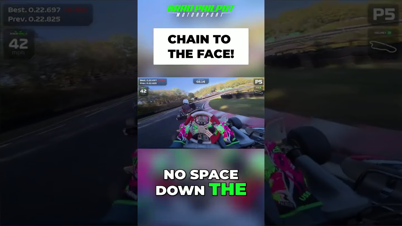 Thumbnail of Brad Philpot's video Kart Chain to the FACE! #Kart #KZ #Failure