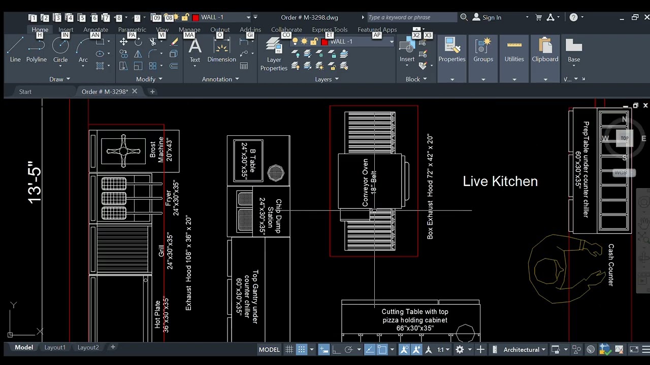Fastfood kitchen Equipment working.