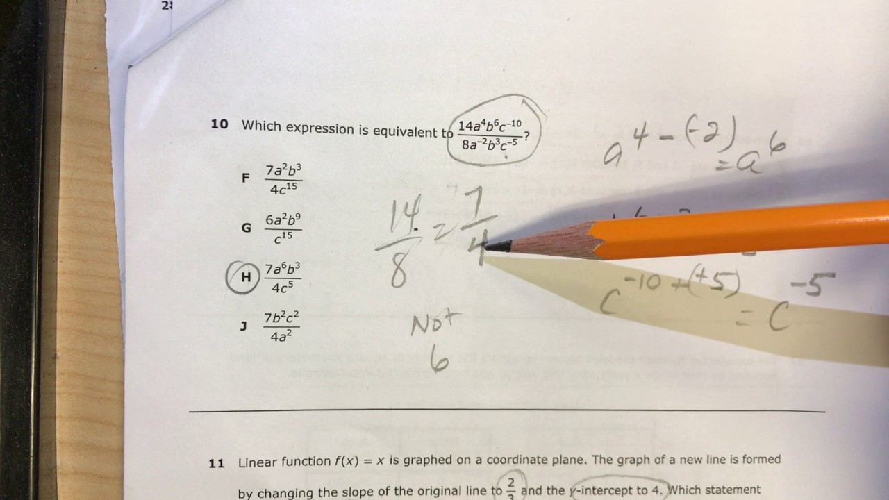 Algebra Formula Chart Staar