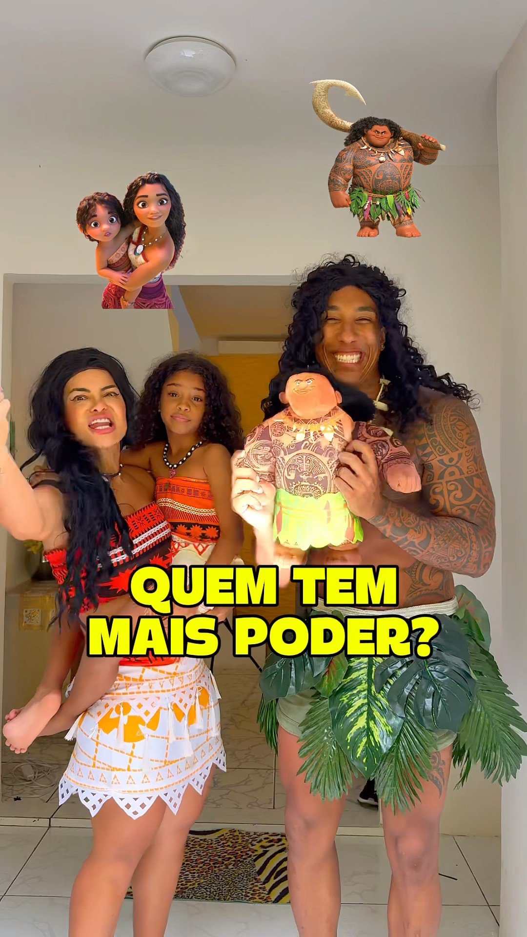 MAUI E MINIMAUI ou MOANA ESIMEA?​⁠@mayca.brasil #challenge #moana #maui #funnymemes #short #shorts