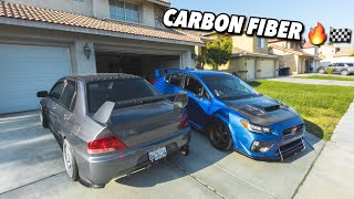 SUBARU WRX STI SPLITTER INSTALL! | EVO VS STI