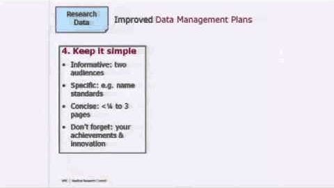 Advice on writing Data Management Plans