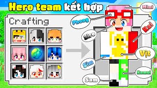 Nếu Hero Team Kết Hợp Thành Một I Kairon Thử Thách 24H Chế Tạo Thành Công Hero Team Trong Minecraft