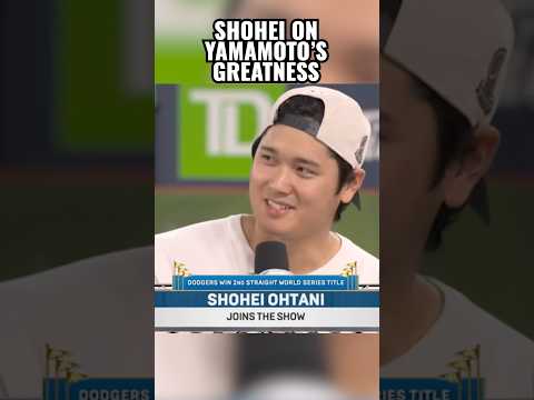 Shohei Ohtani on World Series MVP Yoshinobu Yamamoto