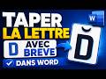 Comment Taper La Lettre D Avec Breve (Ḋ) Dans Word Facilement ✍️💻