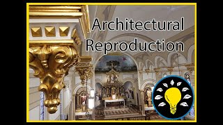 Gold Leafed Architectural Reproduction - Rotational casting