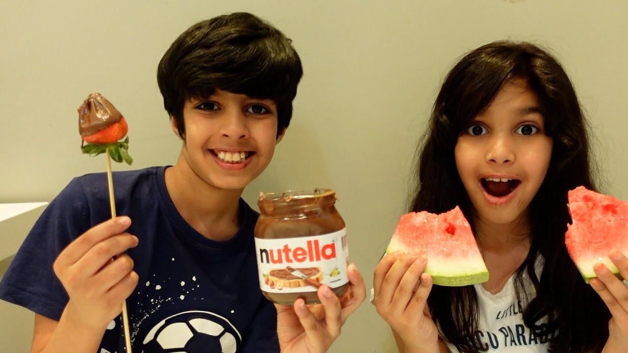 فراولة النوتيلا والبطيخ   !