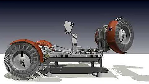 Lunar Rover Vehicle Foldup Animation
