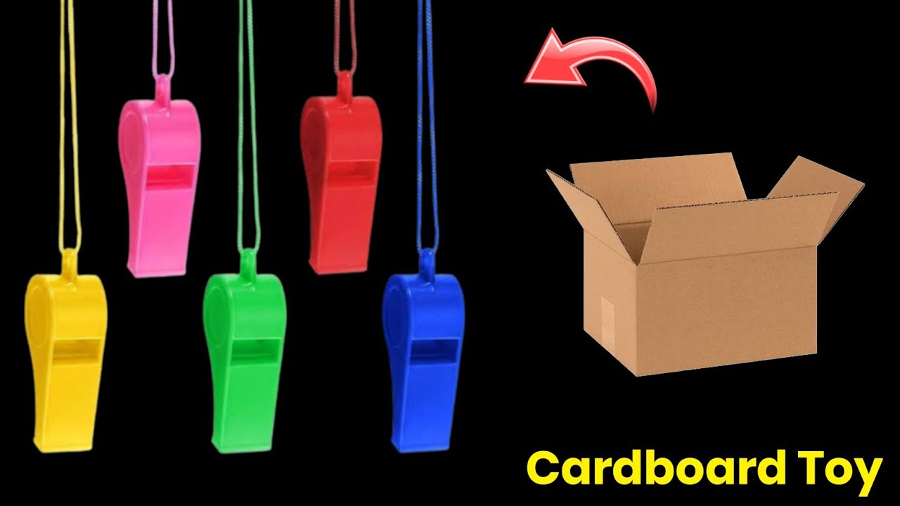 How to make a whistle from cardboard YouTube