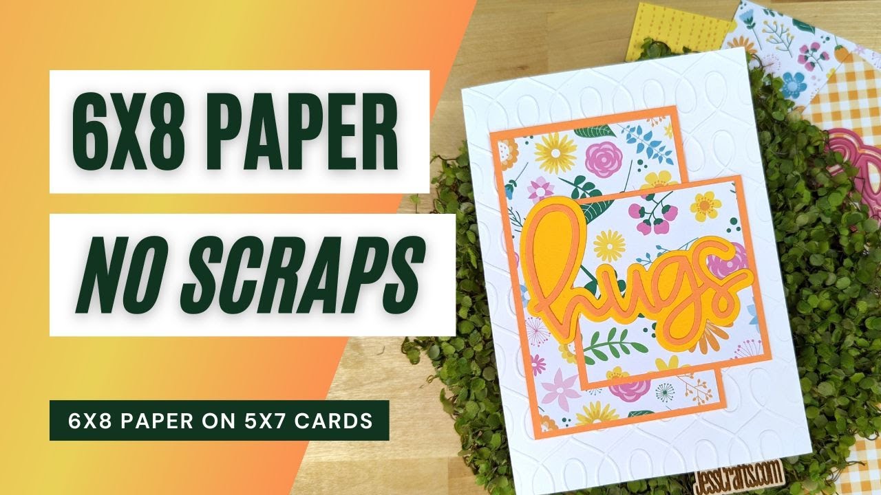 Use Your Paper on 5x7 Cards  No Scrap Birthday Card 