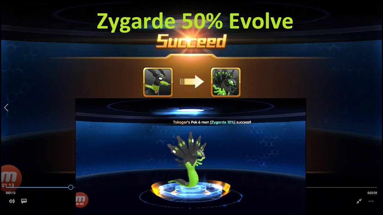 Pokeland Legends - Pocket Arena - Zygarde 50% evolve and testing