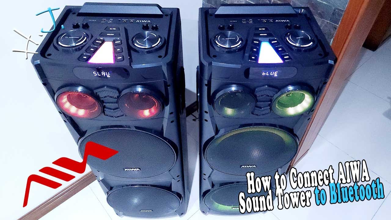 AIWA SC-E35 2ウェイスピーカーシステム Youtubeアップ！ How to Connect AIWA Sound Tower AW2010-PB / AW2012 / AW3010