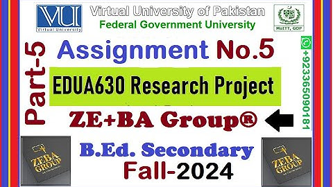Part5 || EDUA630 Assignment 5 Solution Fall 2024 By ZE+BA Group ||How Find Mean (S.D) By SPSS