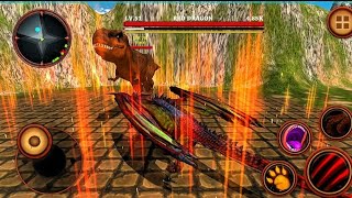 KILLING ALL BOSSES WITH ULTIMATE RED DRAGON |TYRANNOSAURUS REX SIMULATOR 3D screenshot 5