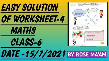 CLASS-6|SOLUTION OF DOE WORKSHEET-4|MATHS|DATE-15/07/21|TO KNOW OUR NUMBERS