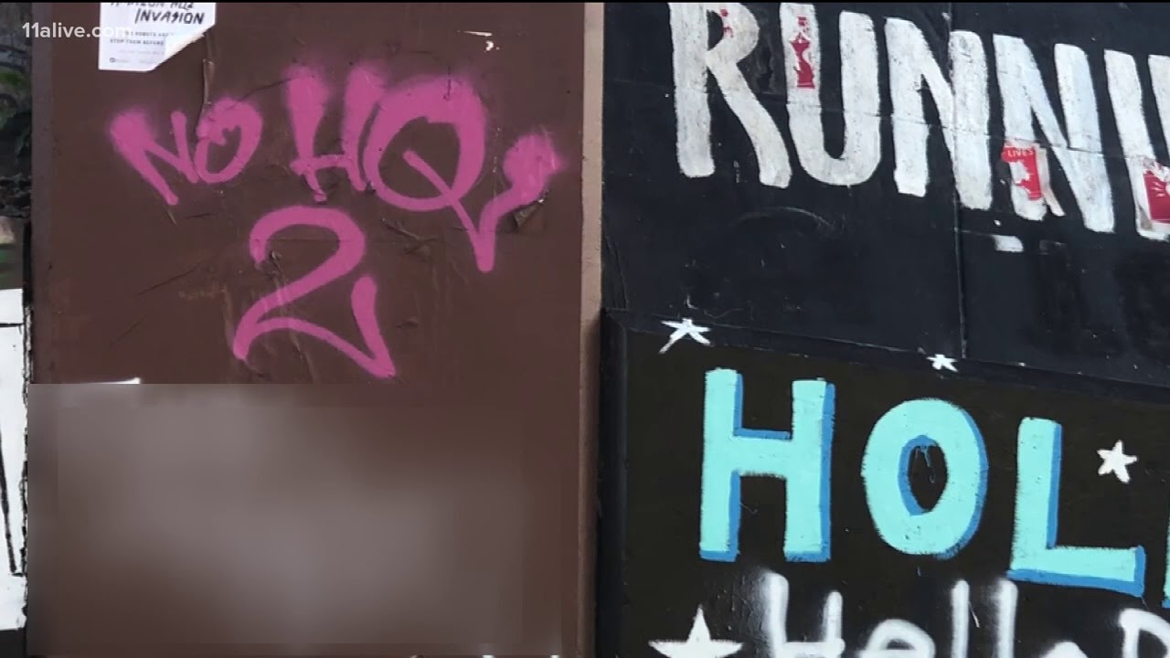 flyers graffiti in atlanta protest amazon and hq2 youtube flyers atlanta