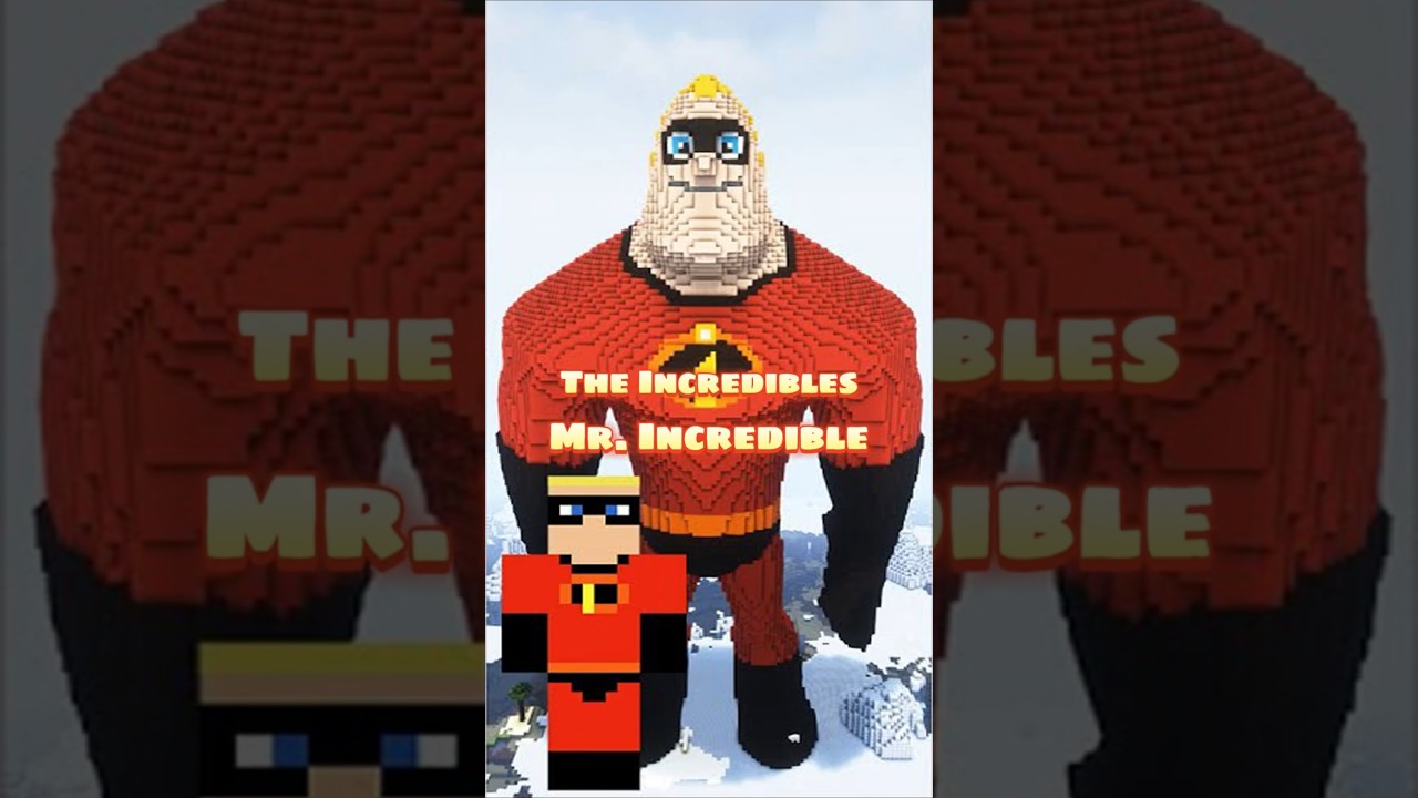 Bob Parr (Mr. Incredible) MINECRAFT BUILD CHALLENGE (THE INCREDIBLES) 