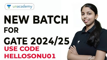 New Batch for GATE 2024/25 | USE CODE - HELLOSONU01 #gate_2023 #computer_science #sweta_kumari